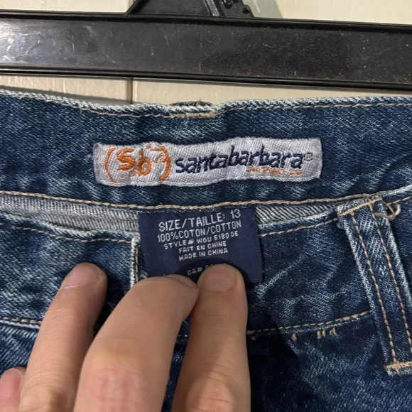 Santa Barbara Blue and White Flared Women Jeans - Picture 3 of 3